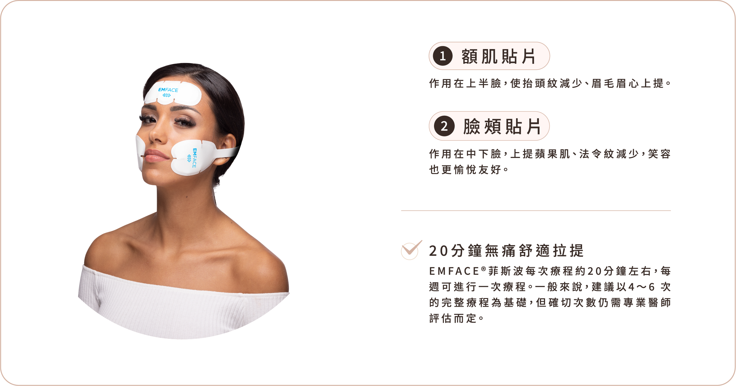 EMFACE&reg;菲斯波治療部位