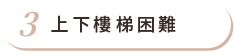 上下樓梯困難